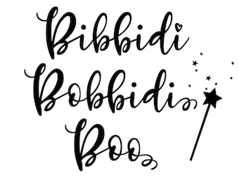 Disney Decal, Cinderella, Fairy Godmother, Bibbidi Bobbidi Boo,