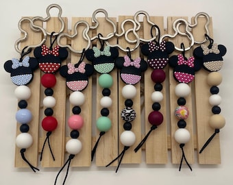 Minnie Keychain - Silicone Beads
