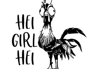 Disney Decal, Moana, Hei Girl Hei, Rooster, Hei Hei
