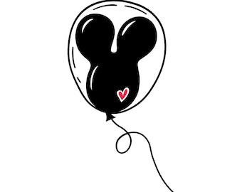 Disney Decal, Disney Balloon, Mainstreet Balloon, Mickey Ears