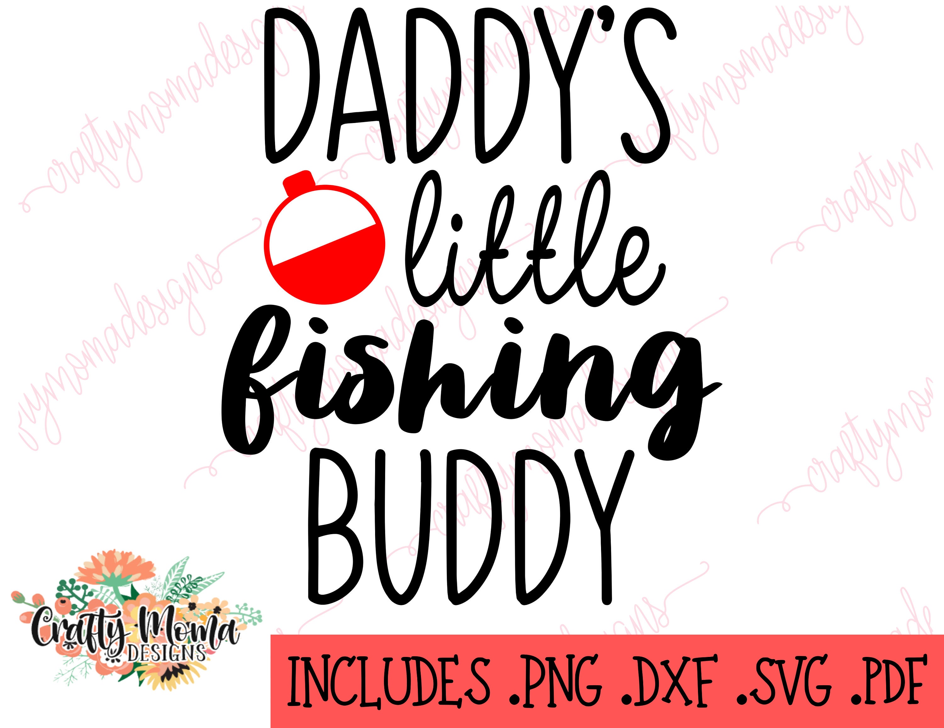 Daddy's Little Fishing Buddy SVG PNG DXF Baby Boy Svg Fishing Cut File for  Silhouette or Cricut Baby Shirt Design 