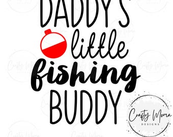 Daddy&#39;s Little Fishing Buddy SVG PNG DXF | Baby Boy svg | Fishing Cut File for Silhouette or Cricut | Baby Fishing Shirt png | Fishing svg