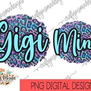 Gigi and Mini png | Gigi Sublimation Design | Digital Download | Matching png