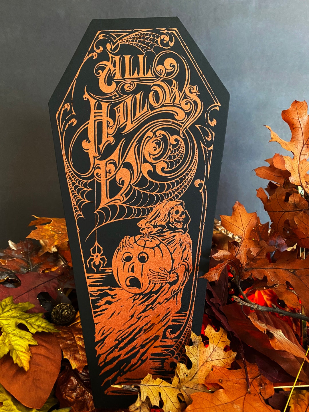 All Hallows Eve Wood Coffin Cutout Etsy All hallows eve wood coffin cutout etsy