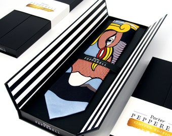 Fully Seven-Fold LIMITED EDITION Roy Lichtenstein Print Mulberry Silk Tie 7 Porter Pepperell