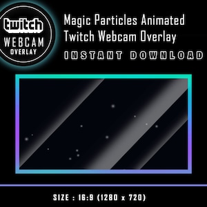 Sovrapposizione webcam, Sovrapposizione Facecam animata Twitch / Particelle magiche Sovrapposizione telecamera animata Twitch Download istantaneo