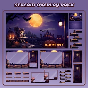 Vampire Twitch Overlay: Spooky Halloween Stream Package