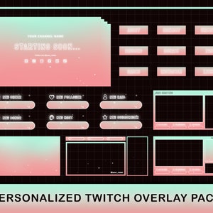 Custom Twitch Overlay Package - Pastel Magic Particles Twitch Streaming Package | Animated Twitch Alerts and Scenes