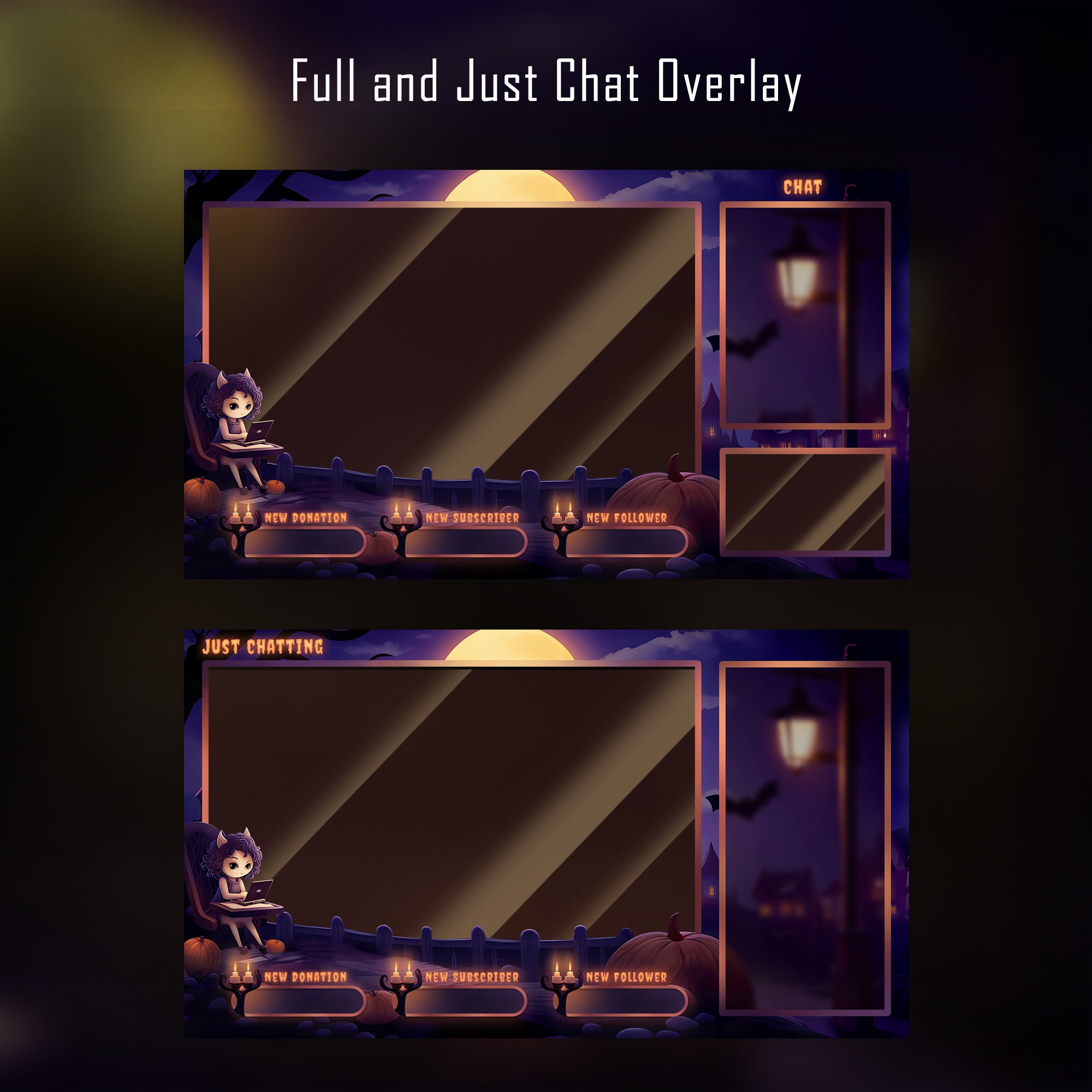 Vampire Twitch Overlay: Spooky Halloween Stream Package - Etsy