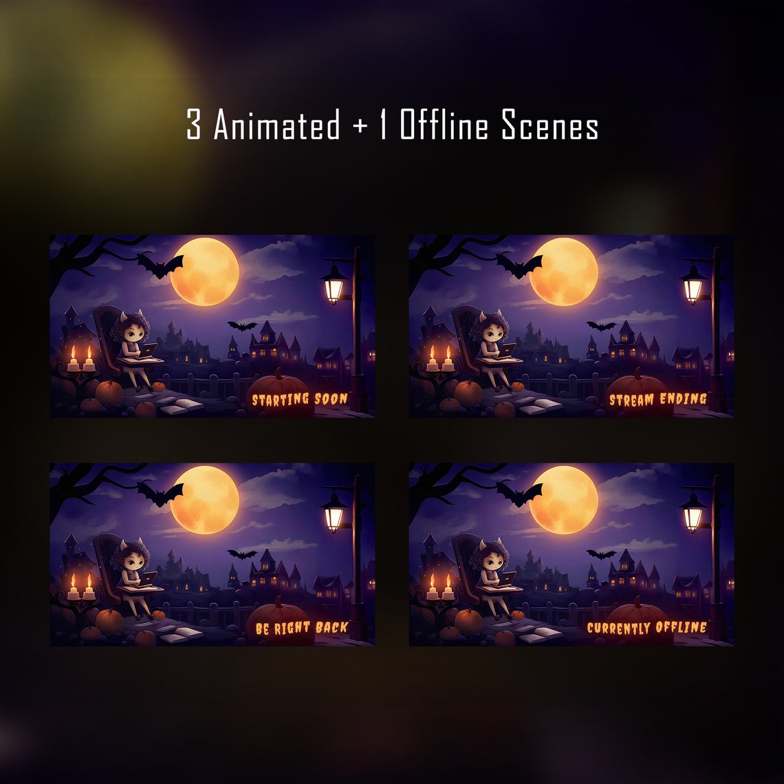 Vampire Twitch Overlay: Spooky Halloween Stream Package - Etsy