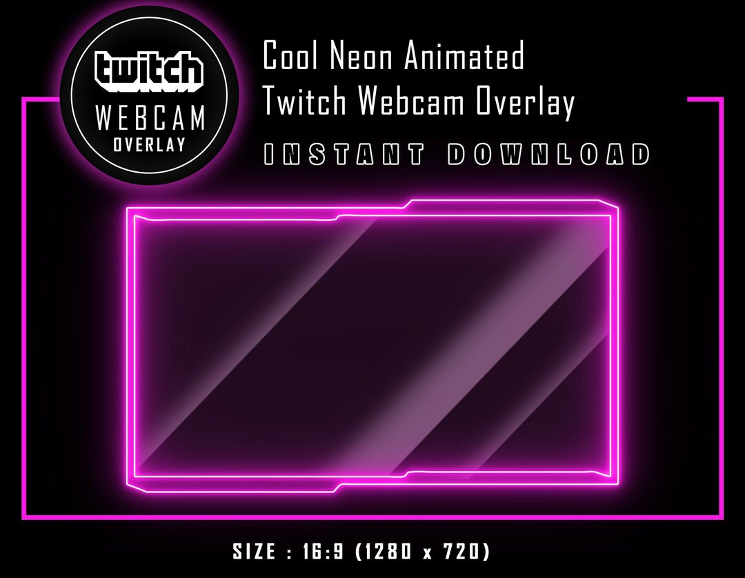 cam Overlay, Twitch Animated Facecam Overlay Cool Neon Twitch