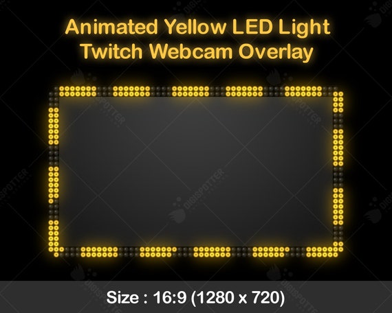 fornuft Neuropati rådgive Twitch Webcam Overlay Animated Yellow LED Light Facecam - Etsy