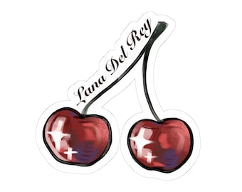 Lana Del Rey Cherries sticker | Kiss-Cut Sticker