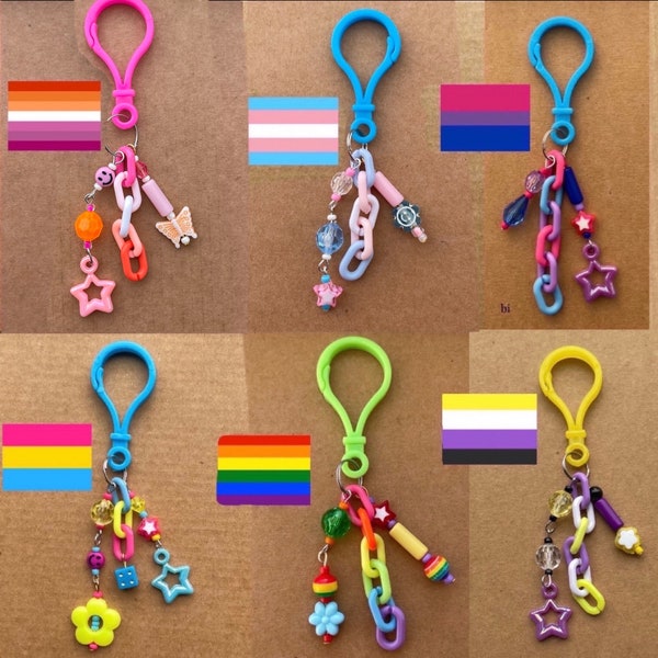 Pride Keychain | Rainbow Keychain | Trans Keychain | Bi Keychain