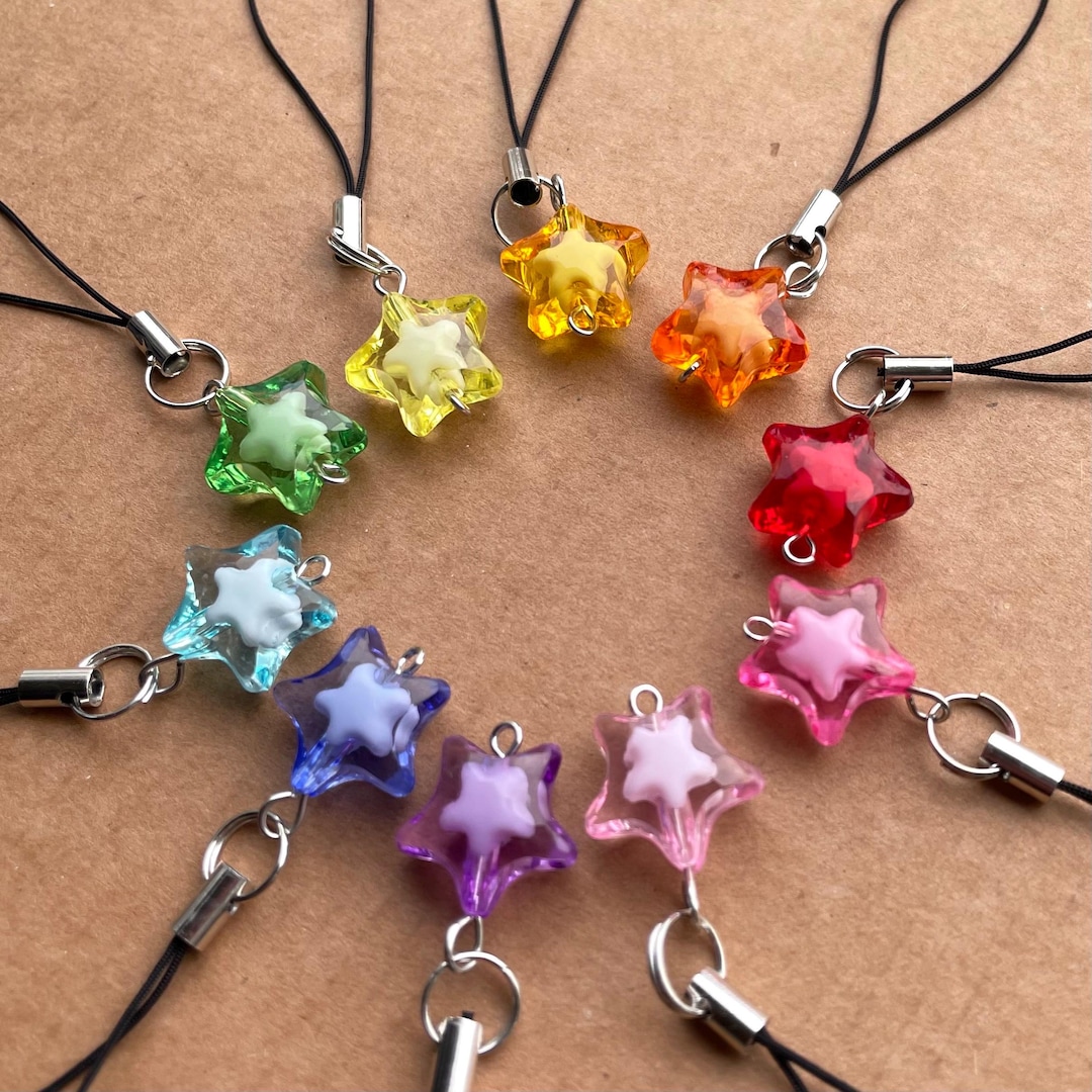Colorful Star Phone Charm - Etsy