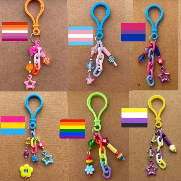 Trots sleutelhanger | Regenboog sleutelhanger | Trans-sleutelhanger | Bi-sleutelhanger