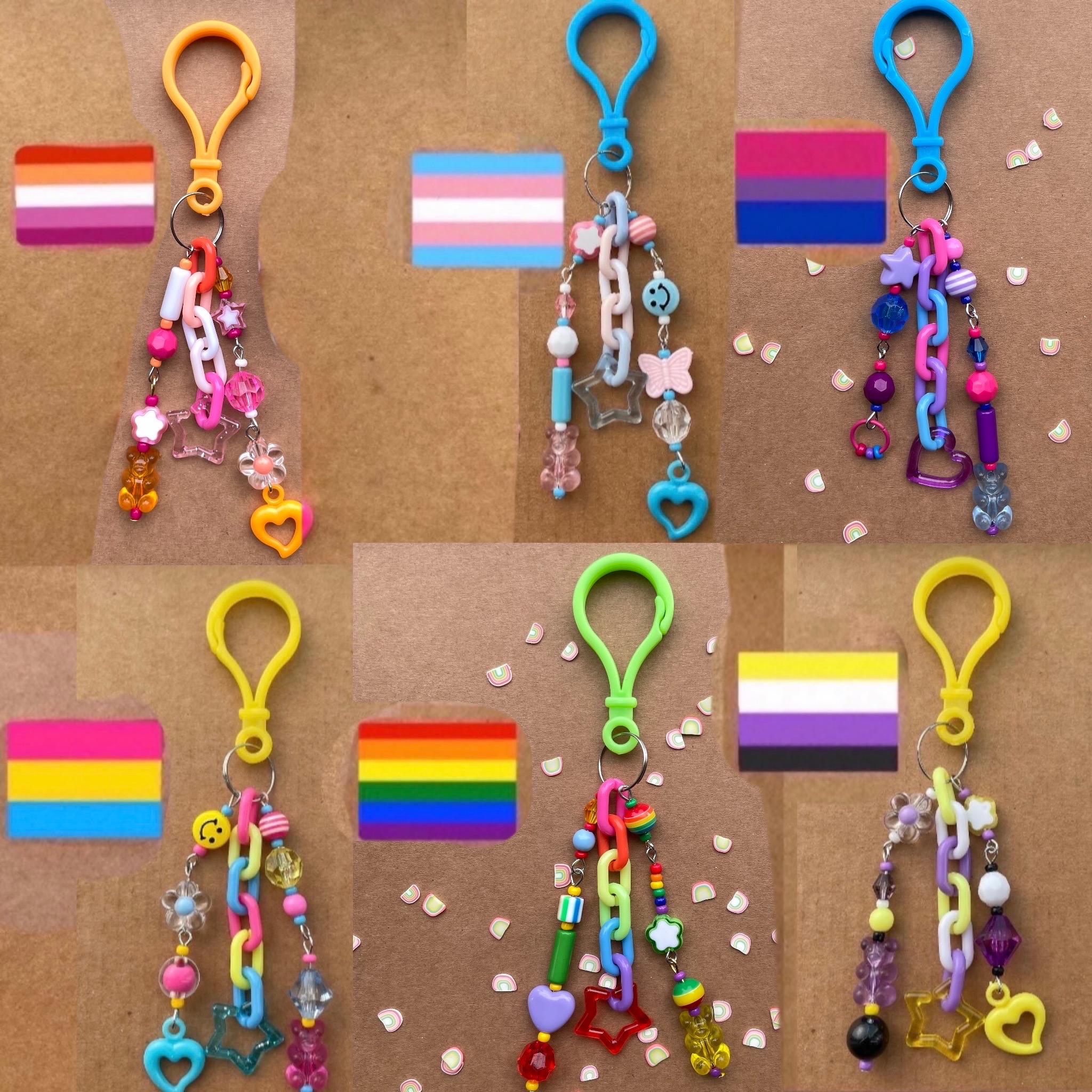Pride Keychain | Rainbow Keychain | Trans Keychain | Bi Keychain