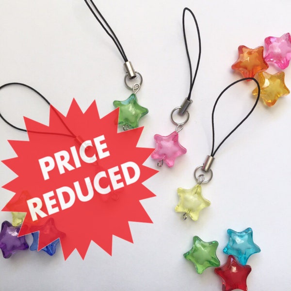 Colorful Star Phone Charms DISCOUNTED
