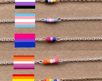 Collar con la bandera del orgullo / Collar del orgullo arcoíris