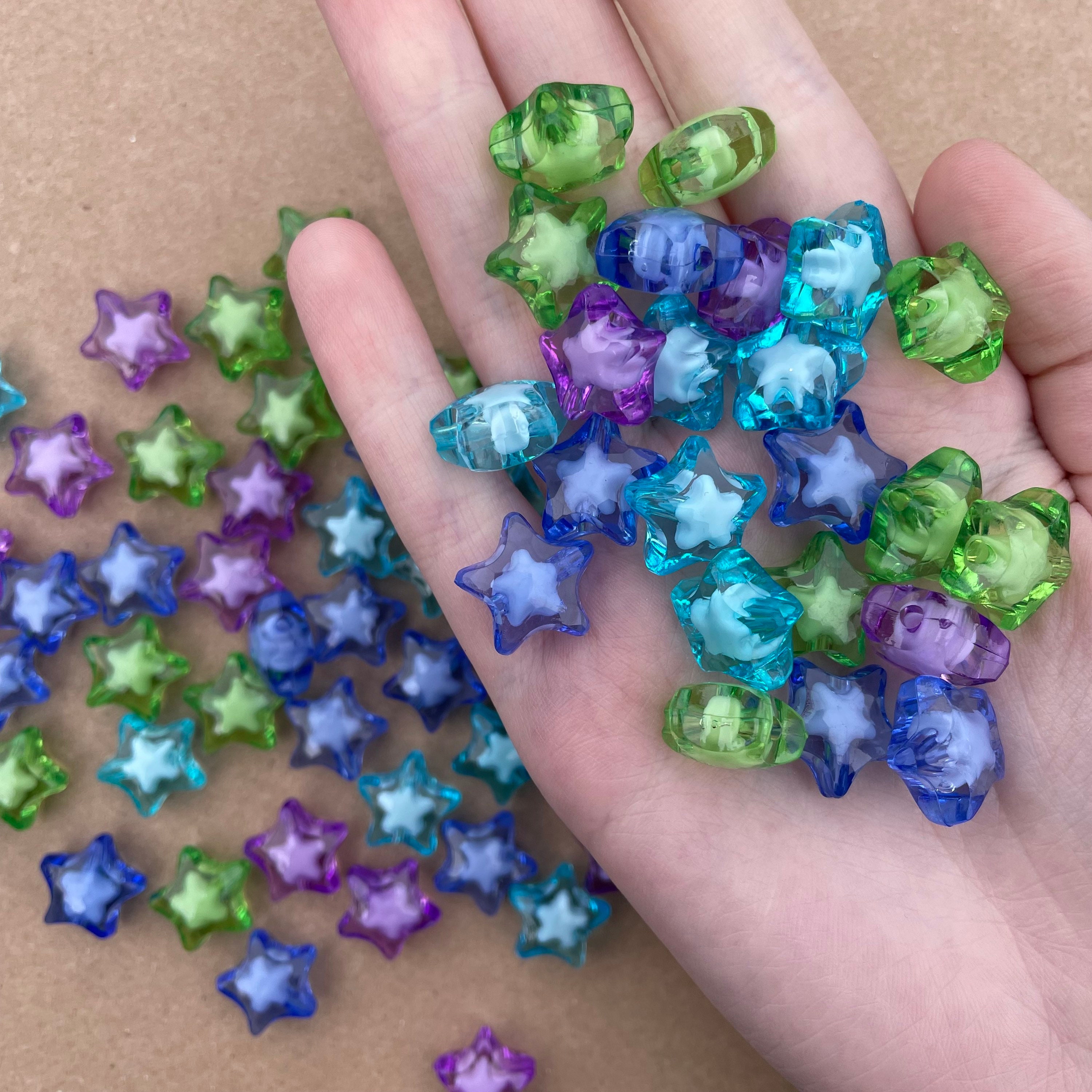 Collana in acrilico colorato, con perline a forma di stella, ciondolo per telefono cellulare, collana per cellulare, collana per telefono cellulare, cordino, gioiello per donne