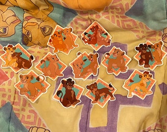 Calcomanías de vinilo de cachorro de león de los años 90