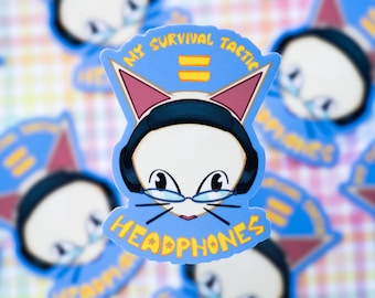 My Survival Tactic = Headphones Vinyl Sticker (Waterproof)