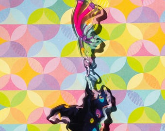 Ready to Abstract Acrylic Keychain