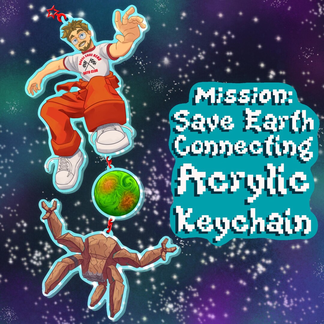Mission Key Chain PRE-ORDER!!! Mission: Save Earth Connecting Acrylic Keychain - Etsy