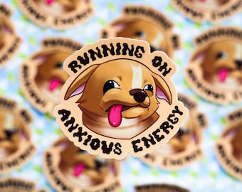 Running On Anxious Energy Vinyl Sticker (Waterproof)