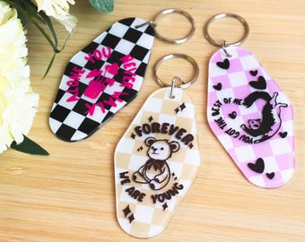 BTS Song Lyrics Diamond Keychain