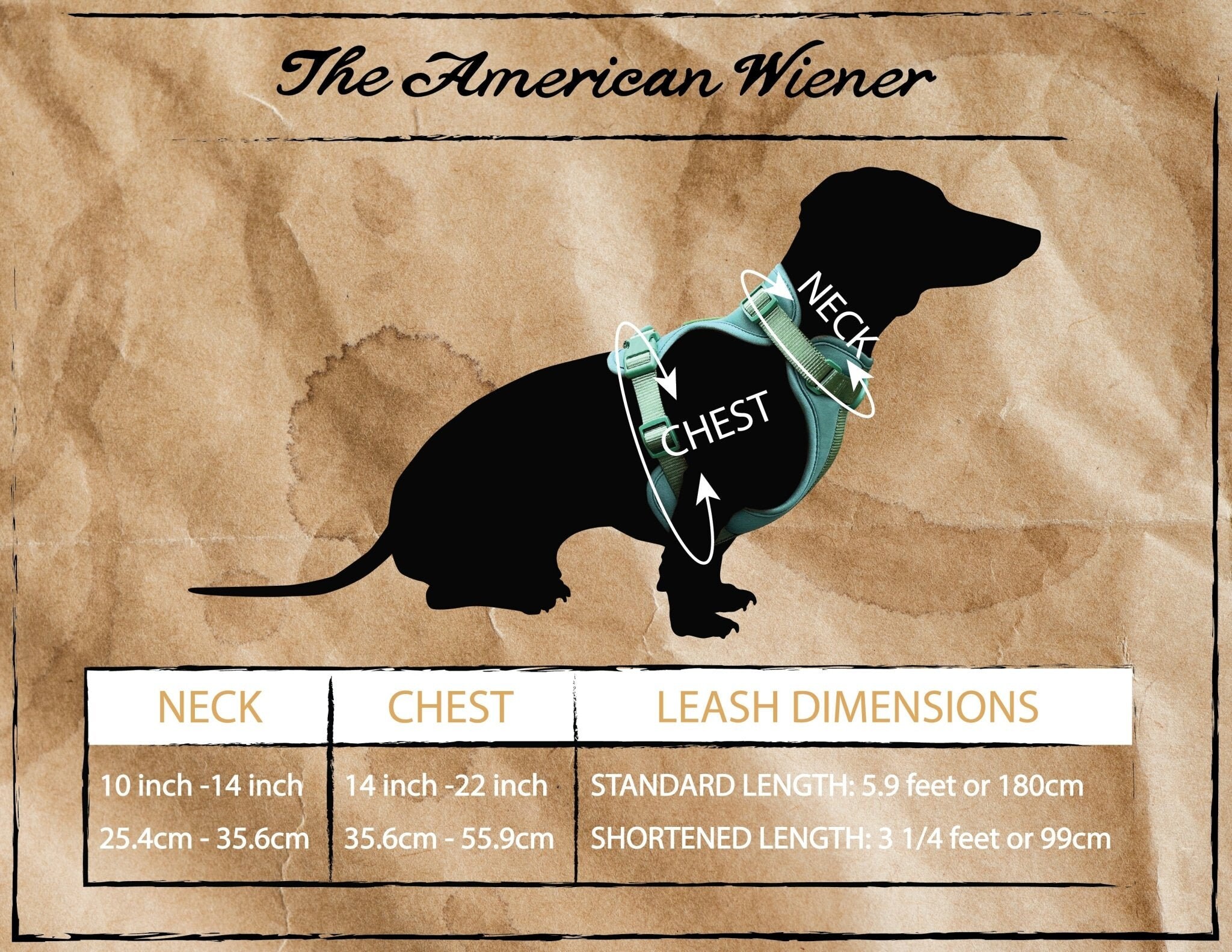 Dachshund harness size cheap