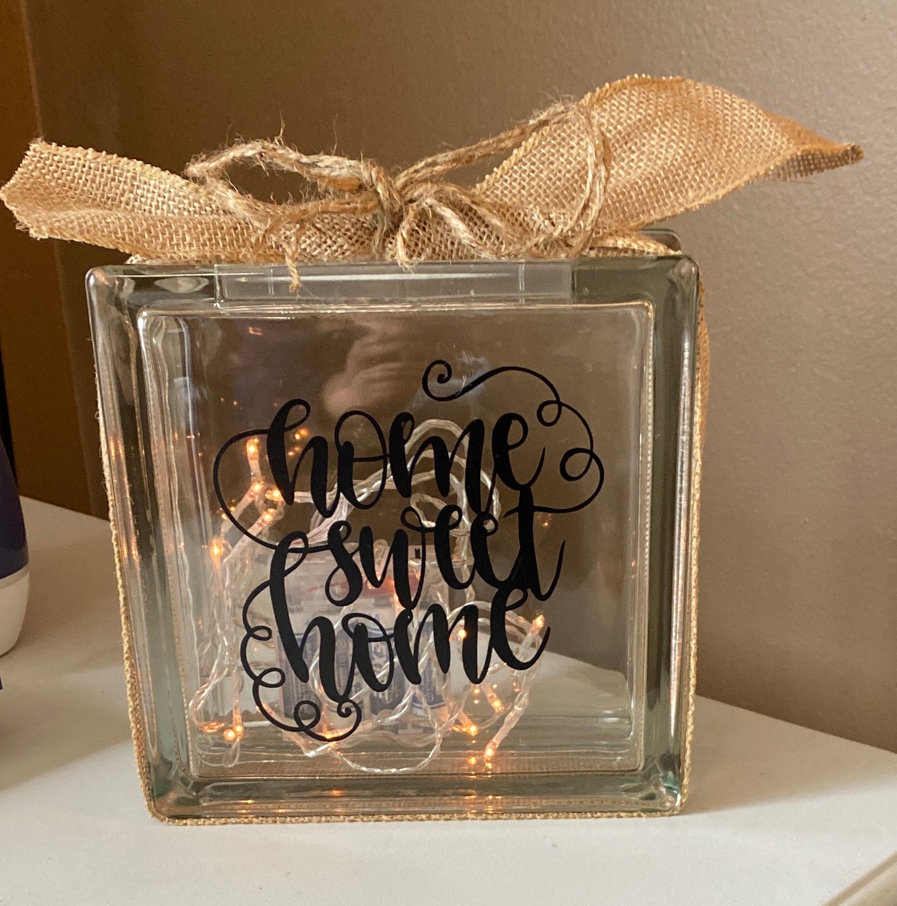 8x8 Custom Glass Block With Lights Etsy