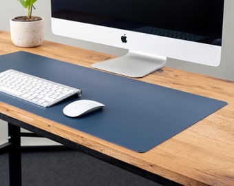 Soft Italian Leather Desk Mat • Personalized Gift • Custom Sizes possible • Uniform Colour Finish • Mousepad • Easy to clean • Non-Slip