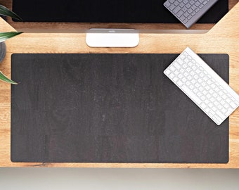 Cork-leather Desk Mat • Continuous Surface • Custom Sizes possible • Personalized Desk Accessory • Mousepad • Easy to clean & care for