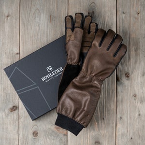 Soft Leather BBQ Gloves • Kevlar Inlay • Personalized Gift • Heat resistant • Tactile • High Quality Gift Box • Present for BBQ Chef