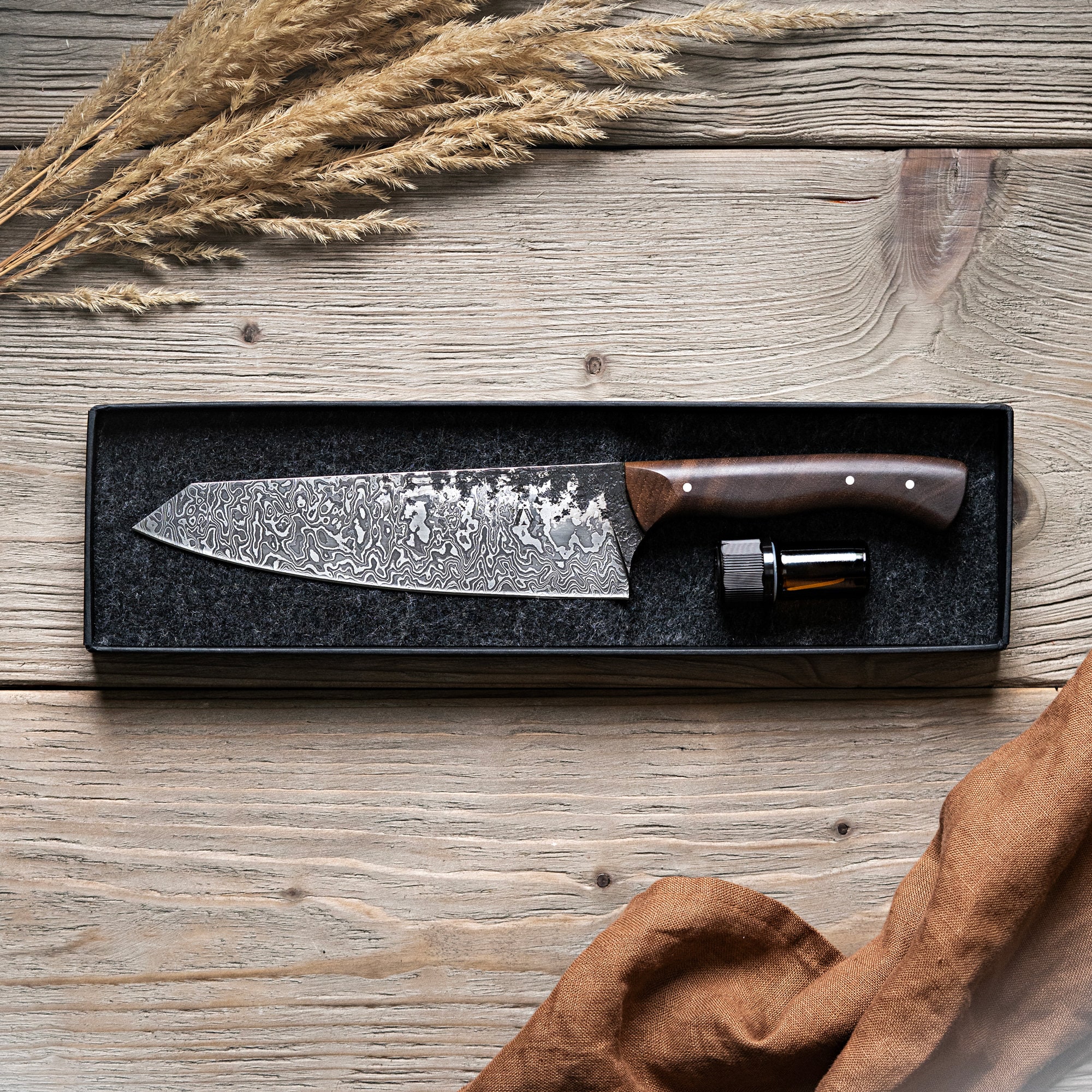 Damascus Chef Knife, Damascus Knife Set, Handmade Knife, Knife Making, –  Axis Knives Company