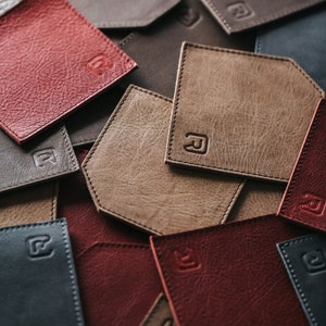 HAND-SEWN Leather Coaster Waterproof and Robust Suede Lining For Bar and Table Great Barware Gift image 2