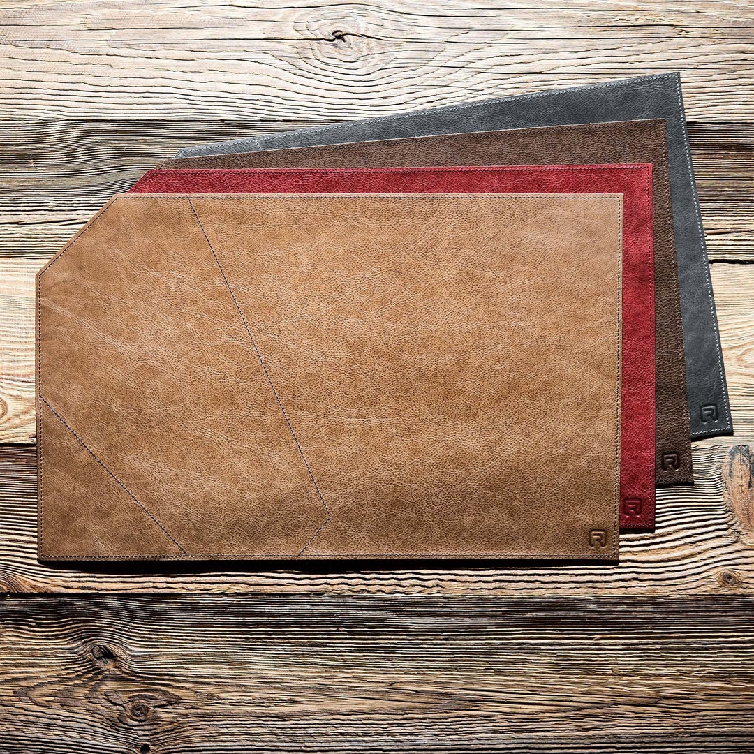 Genuine Leather Designer Placemats Waterproof and Robust Oil Absorbent