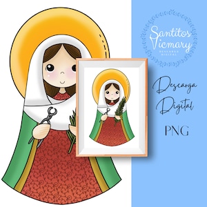 Saint Apolonia Digital download / saint of dentists, patron saint of dentists / religious stickers,clipart religious / dental cute pattern.