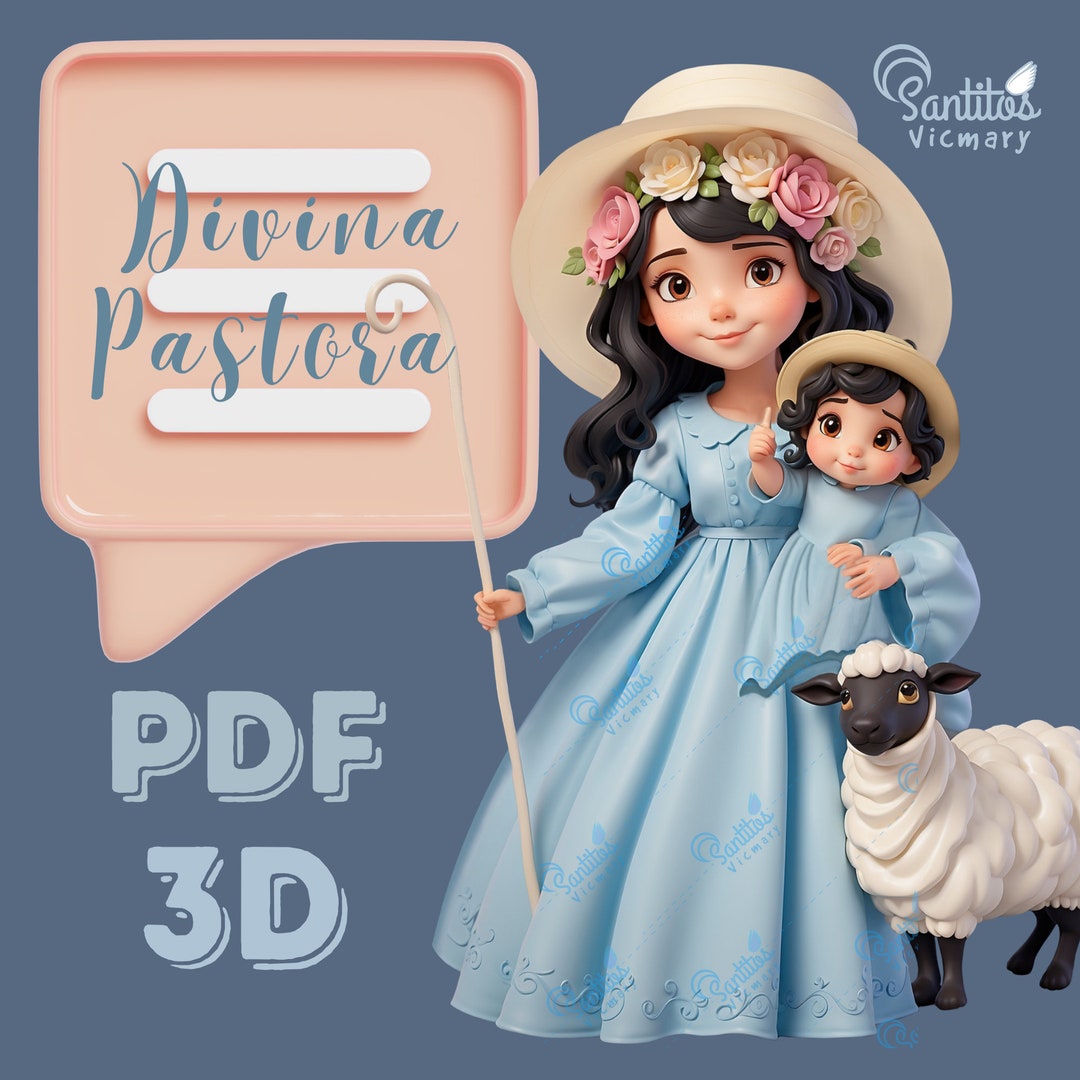 Illustration of the Divina Pastora 2024 / Downloadable PNG for 3D ...