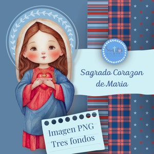 Illustratie van het Heilig Hart van Maria Downloadbare PNG-clipart voor religieuze kunst, christelijke inrichting en inspirerende projecten.