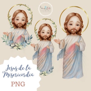 Divina Misericórdia Clipart Jesus Arte Religiosa Sublimação desenhos download digital arquivo PNG católico cristão Jesus em você eu confio no Batismo.