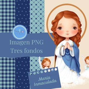 Immaculate Conception / Inmaculada Concepción / Imaculada Conceição - Ilustración Descargable de la Virgen, dibujo de maria Inmaculada