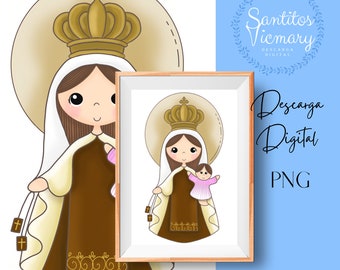 Our Lady of Mount Carmel,Sacred PNG Download,Nossa Senhora do Carmo - Download Sagrado em PNG/ Nuestra Señora del Carmen download in PNG.