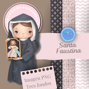 Download an illustration of Saint Faustina Kowalska PNG Digital Clipart Religious devotion, icon Saint Faustina, Jesus in you I trust,