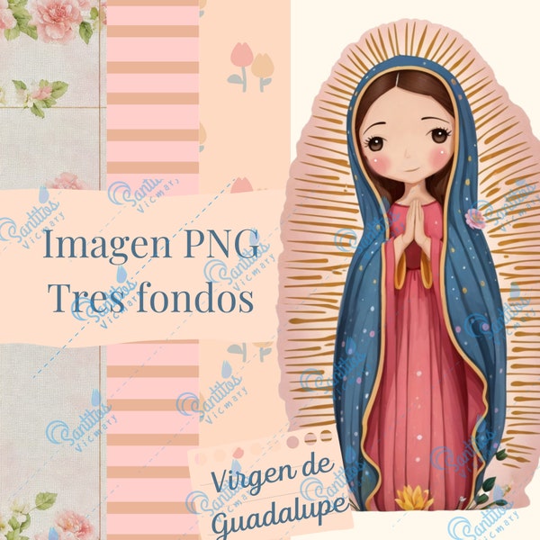 Jungfrau von Guadalupe, digitaler Download, Unsere Liebe Frau von Guadalupe, Lupita, Malen Sie Unsere Liebe Frau von Guadalupe, Taufe, Einladung zur Erstkommunion.