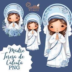 Mère Teresa de Calcutta / Digital PNG Clipart Download / Inspiration et amour dans votre conception / Illustration Mère Teresa de Calcutta.