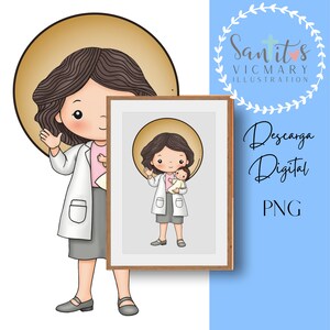 Santa Gianna Beretta Molla, santa patrona dei medici, digitale personalizzata, Santa cattolica per le madri, santino, stampa santa, santa carta, ispirazione per appuntamenti