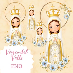 Illustrazione della Virgen del Valle per artigianato e progetti creativi: scaricabile in PNG | Illustrazione Virgem do Valle per Artesanato e Projetos