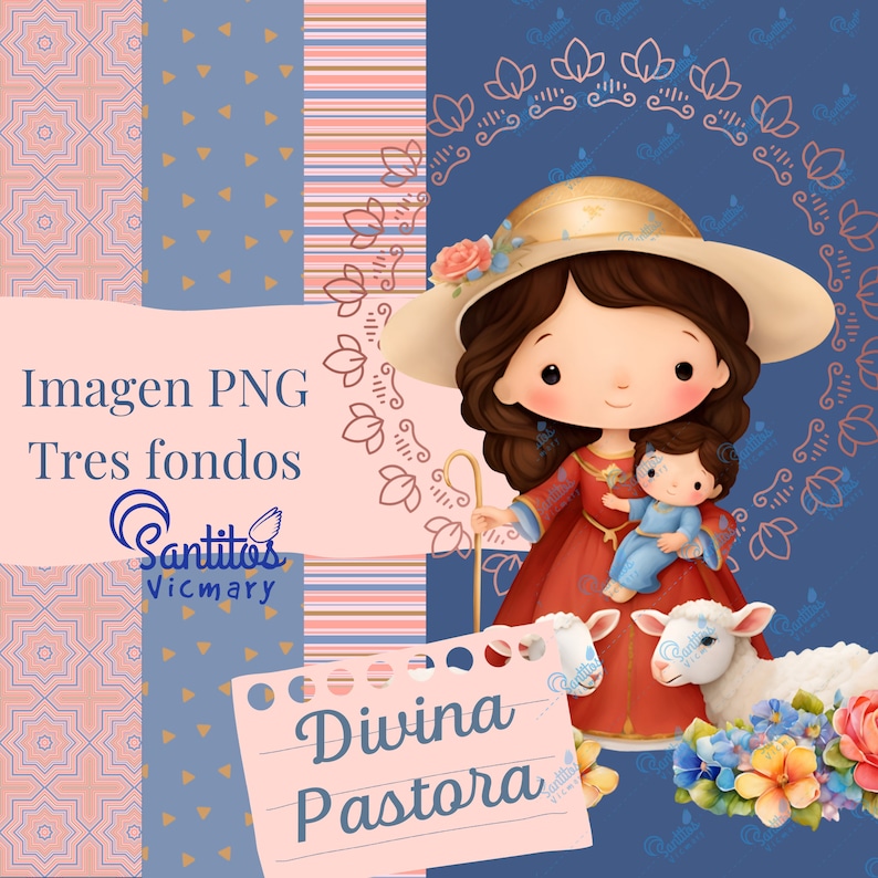 Virge de la Divina Pastora, Divina Pastora Virgin Illustration ...